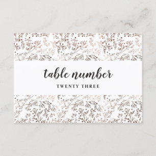 Invitation Chiffres du Mariage de cuivre en tranches de bois 