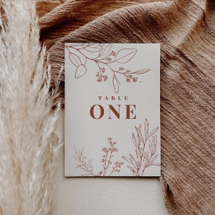 Invitation Chiffres du tableau floral de Boho