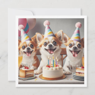 Invitation Chihuahua anniversaire fête, chihuahua
