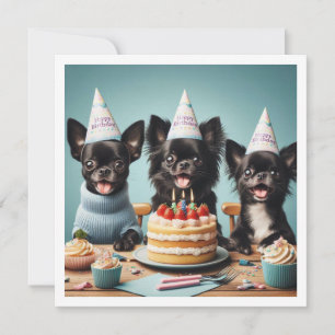 Invitation Chihuahua anniversaire fête, chihuahua