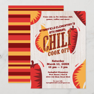 Invitation Chili Cook   Concours BBQ Cookout