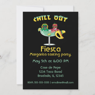 Invitation Chili Peppers en Margarita avec Sombrero