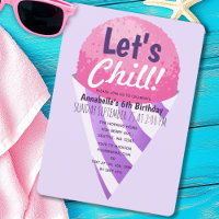 Chill Snow Cone Enfants Rose & Violet Anniversaire