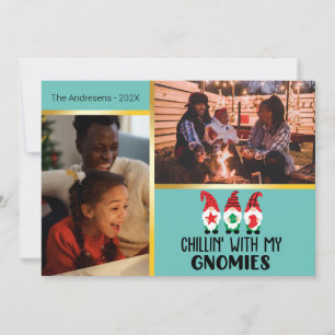 Invitation Chillin avec Gnomes Noël Valeur Modèle photo
