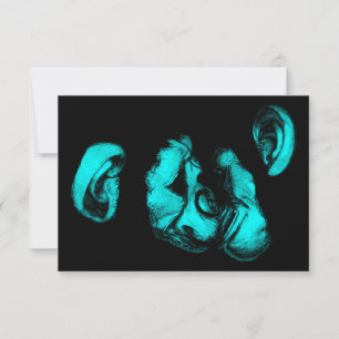 Invitation chimpanzés baisants : néon turquoise