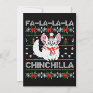 Invitation Chinchilla Christmas Cadeau laid pour Chinchilla L