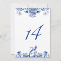 Chine Florale Bleue et Blanche Numéro du Motif