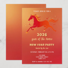 Invitation Chinese New Year 2026 Horse New Year Party