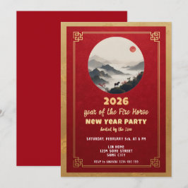 Invitation Chinese New Year 2026 Horse New Year Party