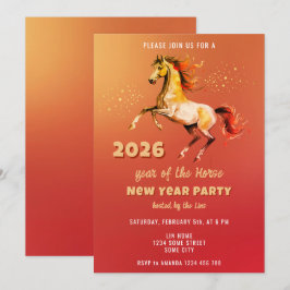 Invitation Chinese New Year 2026 Horse New Year Party