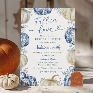 Invitation Chinoiserie Bleue Citrouille Tombez Amoureux Salle