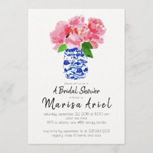 Invitation chinoiserie et pivoines