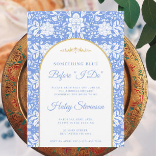 Invitation Chinoiserie Florale Quelque Chose De Bleu Baby Sho