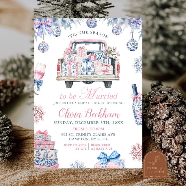 Invitation Chinoiserie mariée avec douche nuptiale (Créateur téléchargé)