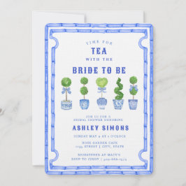 Invitation Chinoiserie Topiary Fête des mariées | Tea Party