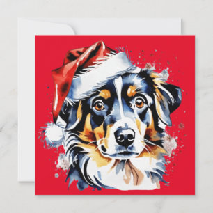 Invitation Chiot mignon de Noël