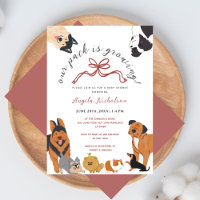 Chiots à l'aquarelle Mignons Fête de Bébé Fille Ro