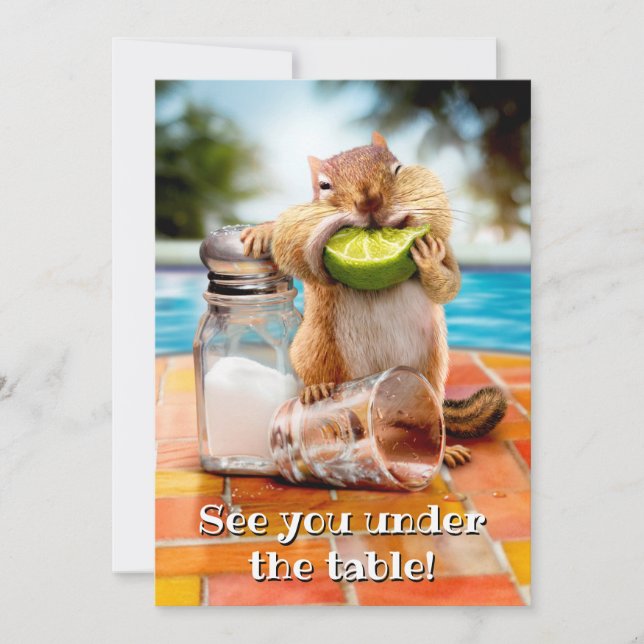 Invitation Chipmunk à la chaux (Devant)