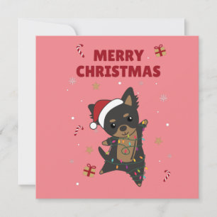 Invitation Chiwawa chien de Noël Animaux d'hiver Chiens Invit
