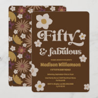 Chocolat Boho Retro Brown 50 & Fabuleux anniversai