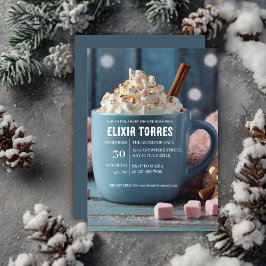 Invitation Chocolat chaud avec crème humide Baby shower confo