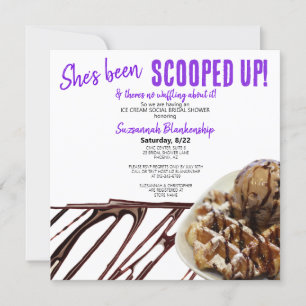 Invitation Chocolat crème glacée Scoop sur Fête des mariées g
