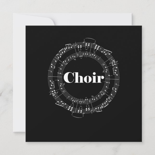 Invitation Choir Chorus Choral Music Conducteur Notes Cadeau (Devant)