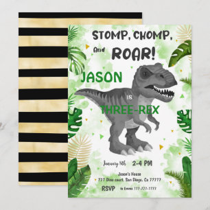 Invitation CHOMP ET RACINE ! Son Dinosaure