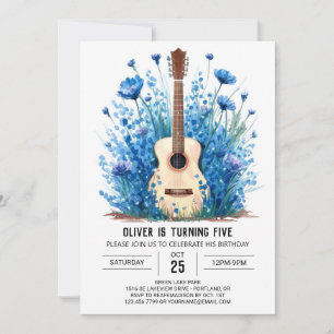 Invitation Chord Classical Guitar Boy Anniversaire