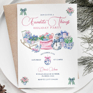 Invitation Chose préférée Chinoiserie Noël Fête de Noël