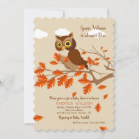 Invitation Chouette d'Automne