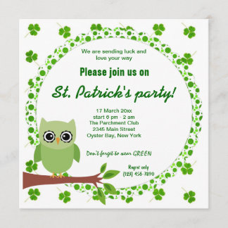Invitation Chouette irlandaise