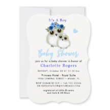 Chouettes Whimsical Cute Baby Boy Douche
