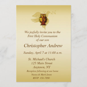 Invitation chrétienne de Chalice, d'Eucharistie et