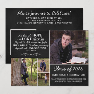 Invitation Christian Bible Verse Graduation Multiphoto