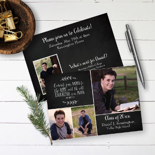 Invitation Christian Graduation Bible Verse Photo Collage