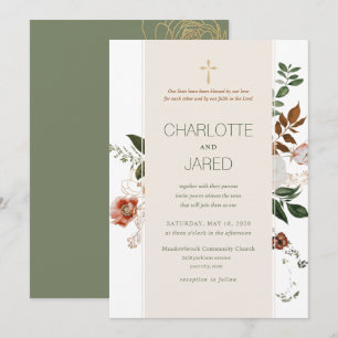 Invitation Christian Green et Mariage floral de Bourgogne