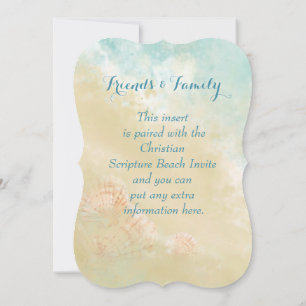 Invitation Christian Scripture Beach Seashell Destination