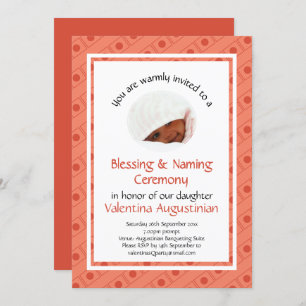 Invitation Christine   BÉNÉDICTION DU NOM   Points de corail 