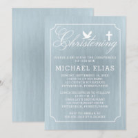 Christine | Boy Dove et Cross Blue Watercolor