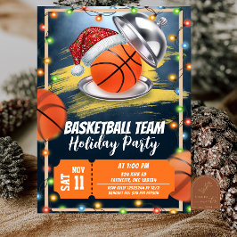 Invitation Christmas Basketball Holiday Party