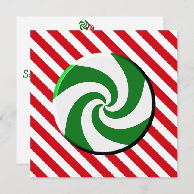 Invitation - Christmas Candy l (Devant / Derrière)
