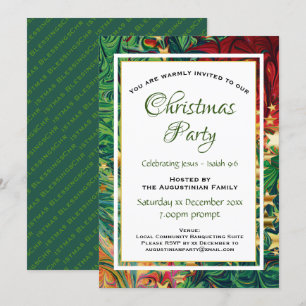 Invitation CHRISTMAS Christian Retro Parti personnalisé