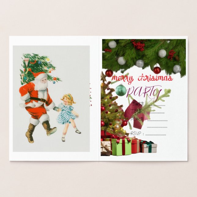 invitation christmas foil card folienkarte (Innenseite)