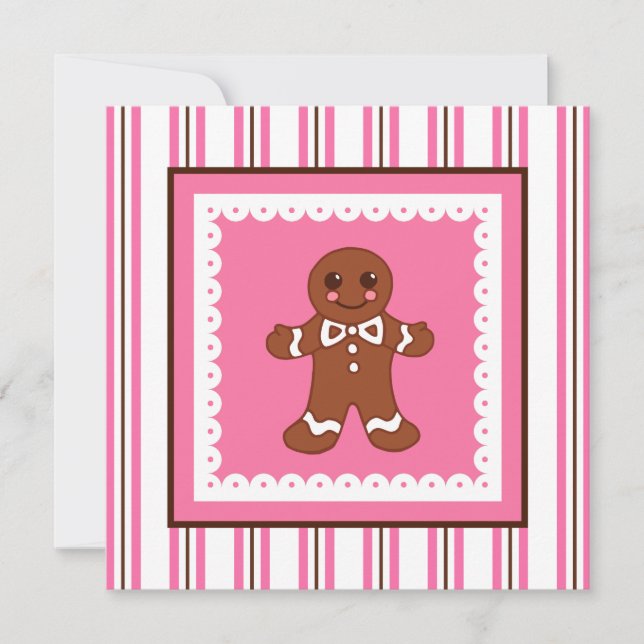 Invitation Christmas Gingerbread (Devant)