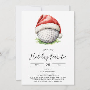 Invitation Christmas Golf Invitation, Holiday Park tee
