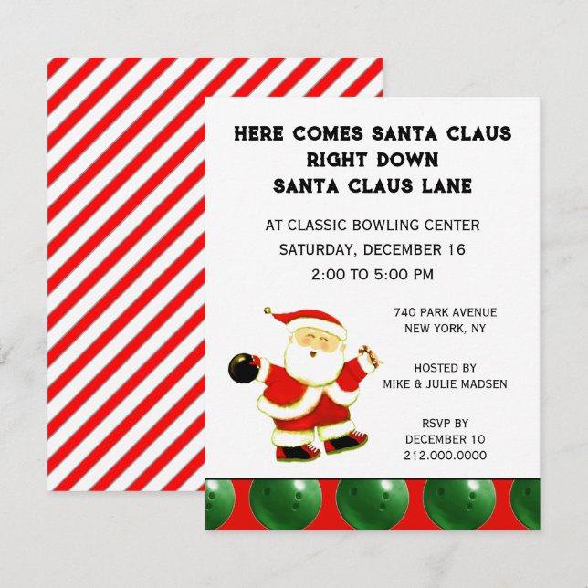 Invitation Christmas Holiday Bowl (Devant / Derrière)