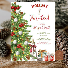 Invitation Christmas Holiday Golf Partee
