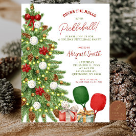 Invitation Christmas Holiday Pickleball Party