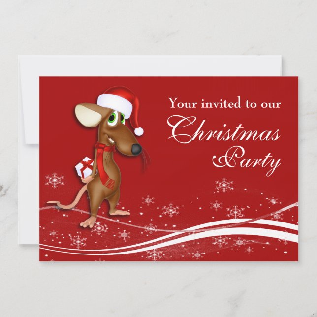 Invitation Christmas Mouse Company (Devant)